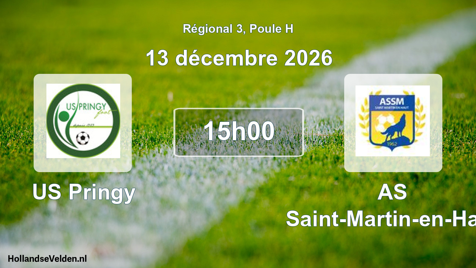 Scheduled Match: US Pringy - AS Saint-Martin-en-Haut (13 December 2026)