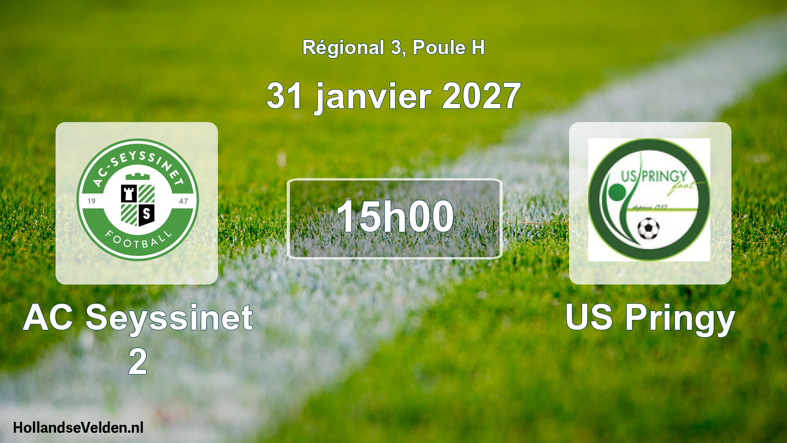 Match programmé: AC Seyssinet 2 - US Pringy (31 janvier 2027)