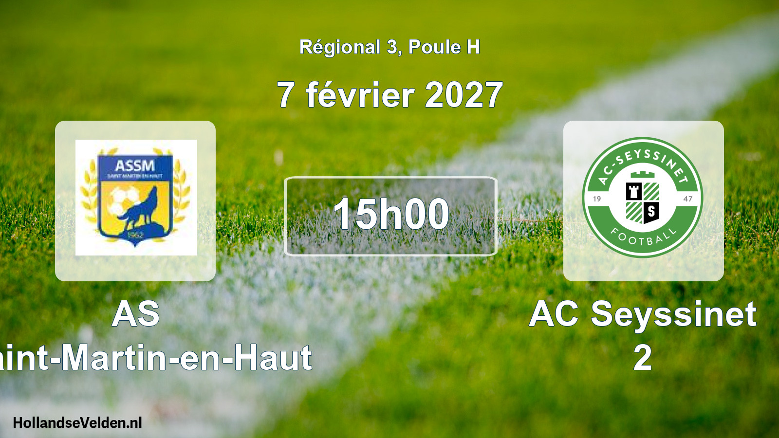 Scheduled Match: AS Saint-Martin-en-Haut - AC Seyssinet 2 (7 February 2027)