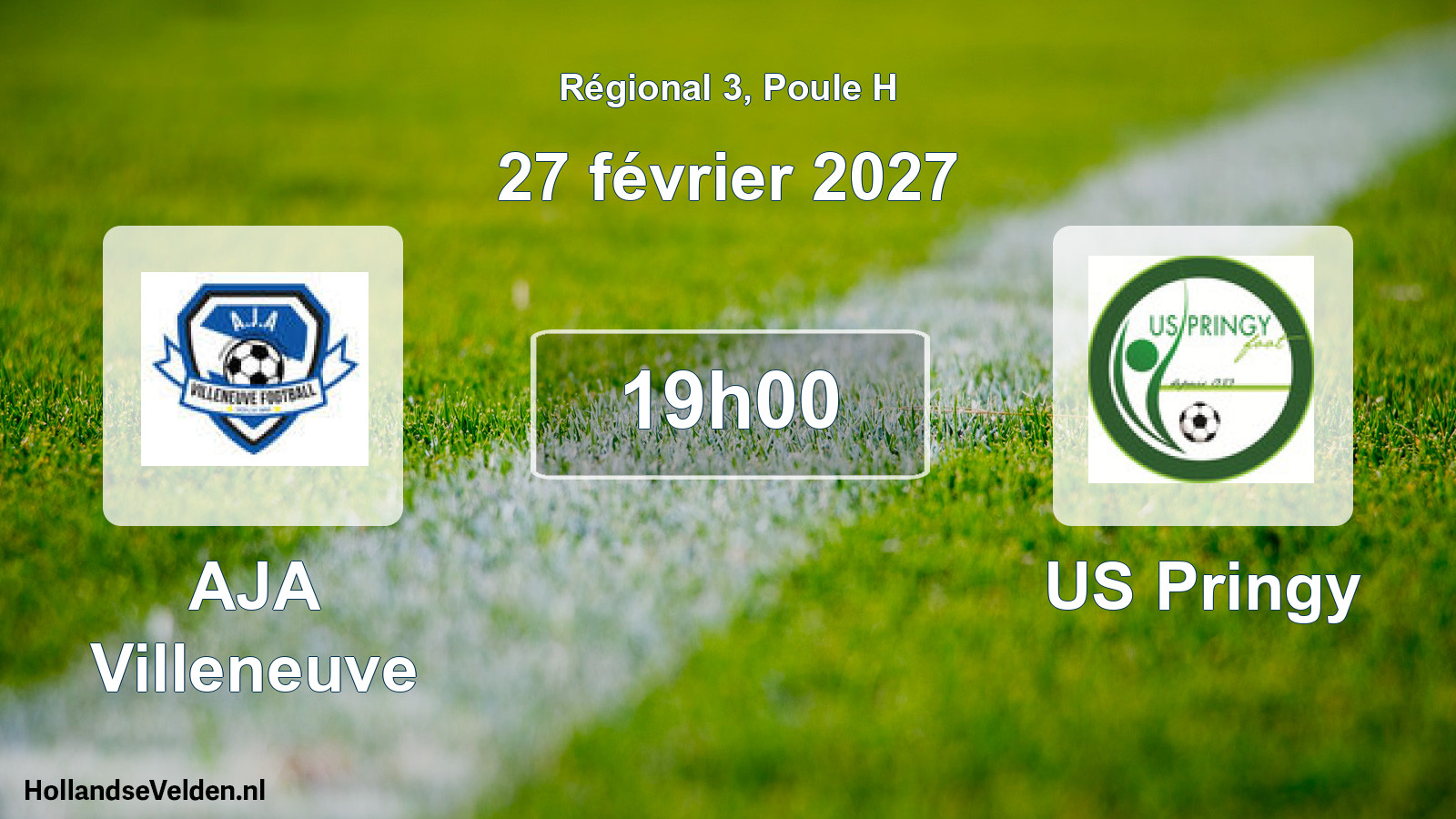 Match programmé: AJA Villeneuve - US Pringy (27 février 2027)