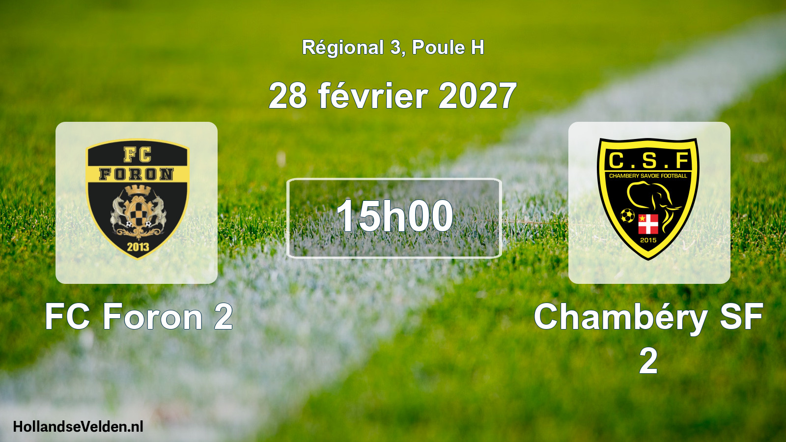 Scheduled Match: FC Foron 2 - Chambéry SF 2 (28 February 2027)