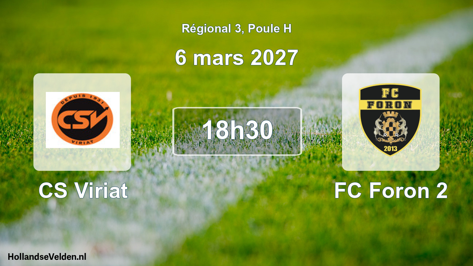 Match programmé: CS Viriat - FC Foron 2 (6 mars 2027)