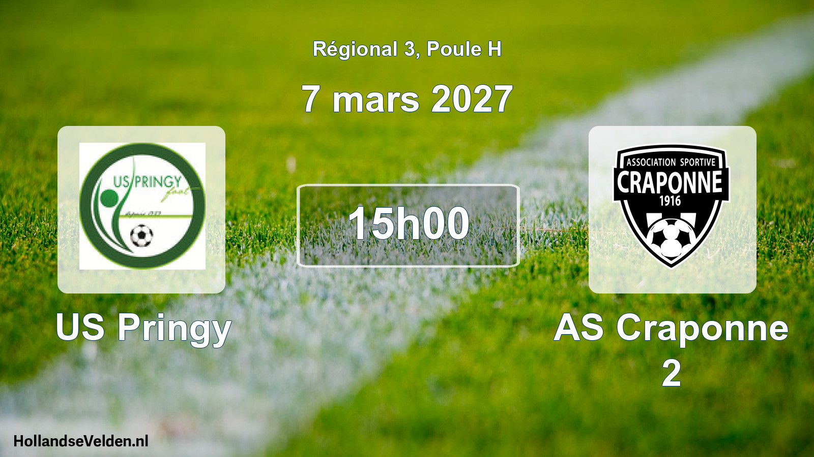 Match programmé: US Pringy - AS Craponne 2 (7 mars 2027)