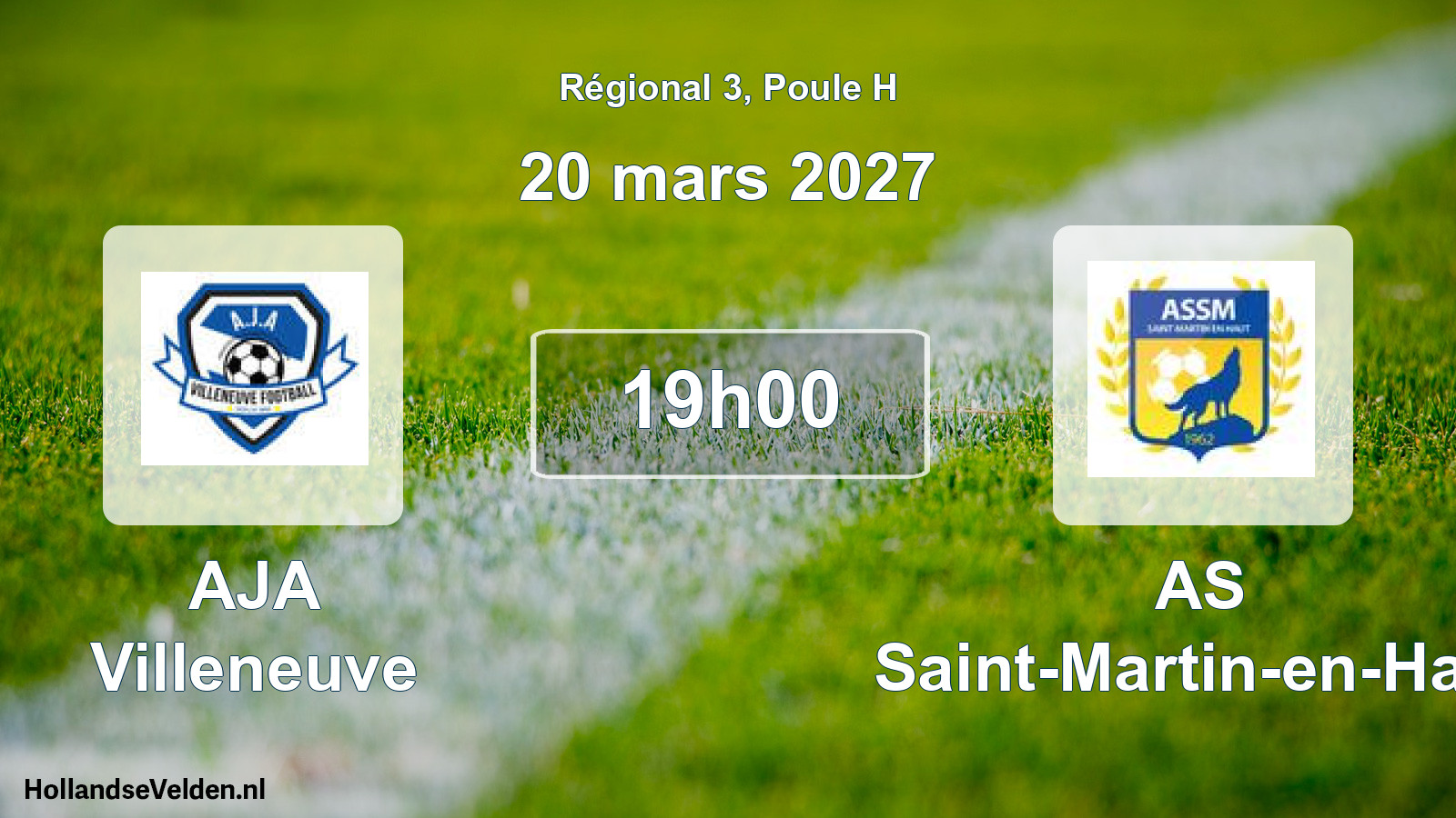Scheduled Match: AJA Villeneuve - AS Saint-Martin-en-Haut (20 March 2027)