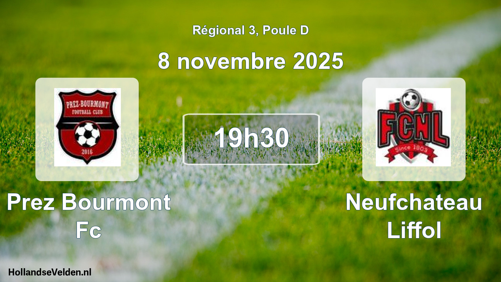 Geplande wedstrijd: Prez Bourmont Fc - Neufchateau Liffol (8 novembre 2025)