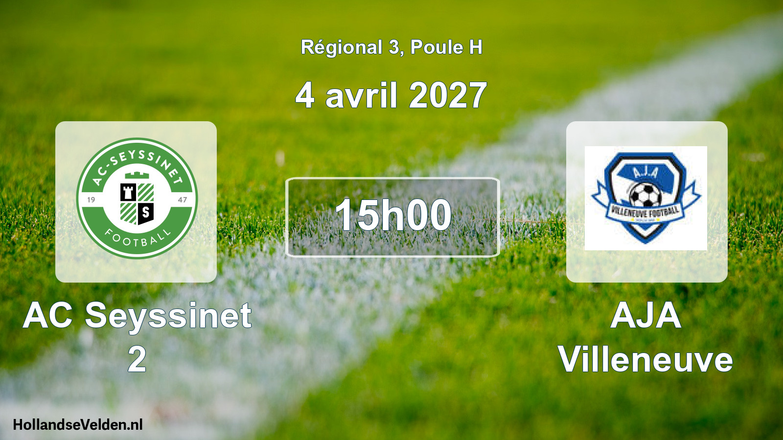 Match programmé: AC Seyssinet 2 - AJA Villeneuve (4 avril 2027)