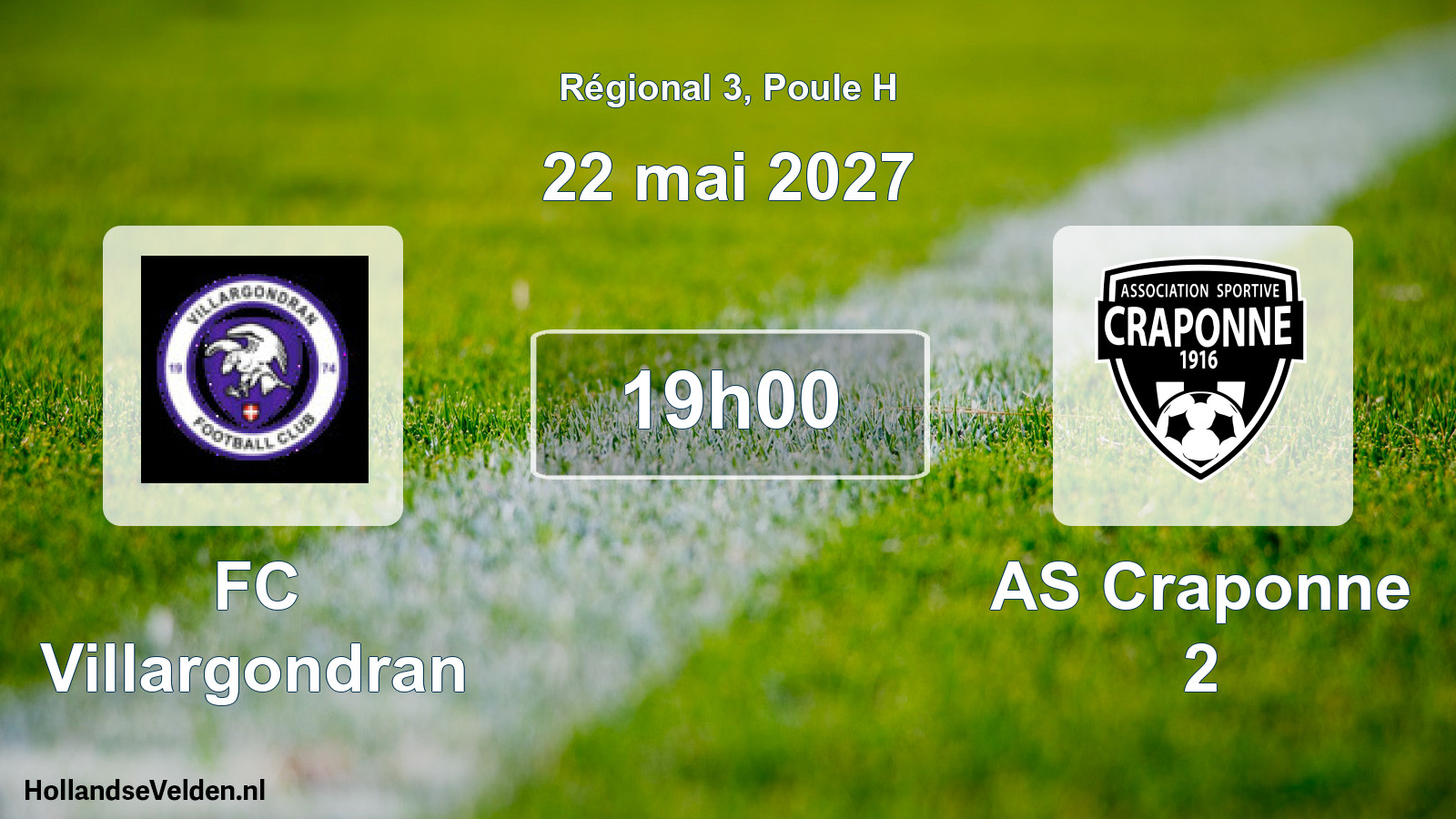 Scheduled Match: FC Villargondran - AS Craponne 2 (22 May 2027)