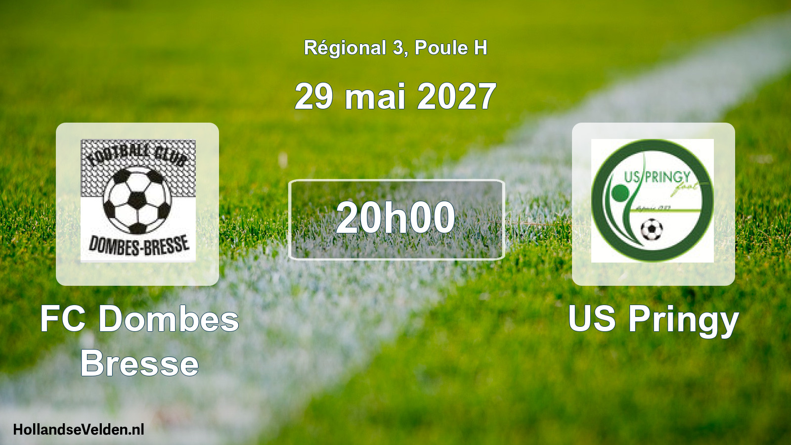 Match programmé: FC Dombes Bresse - US Pringy (29 mai 2027)