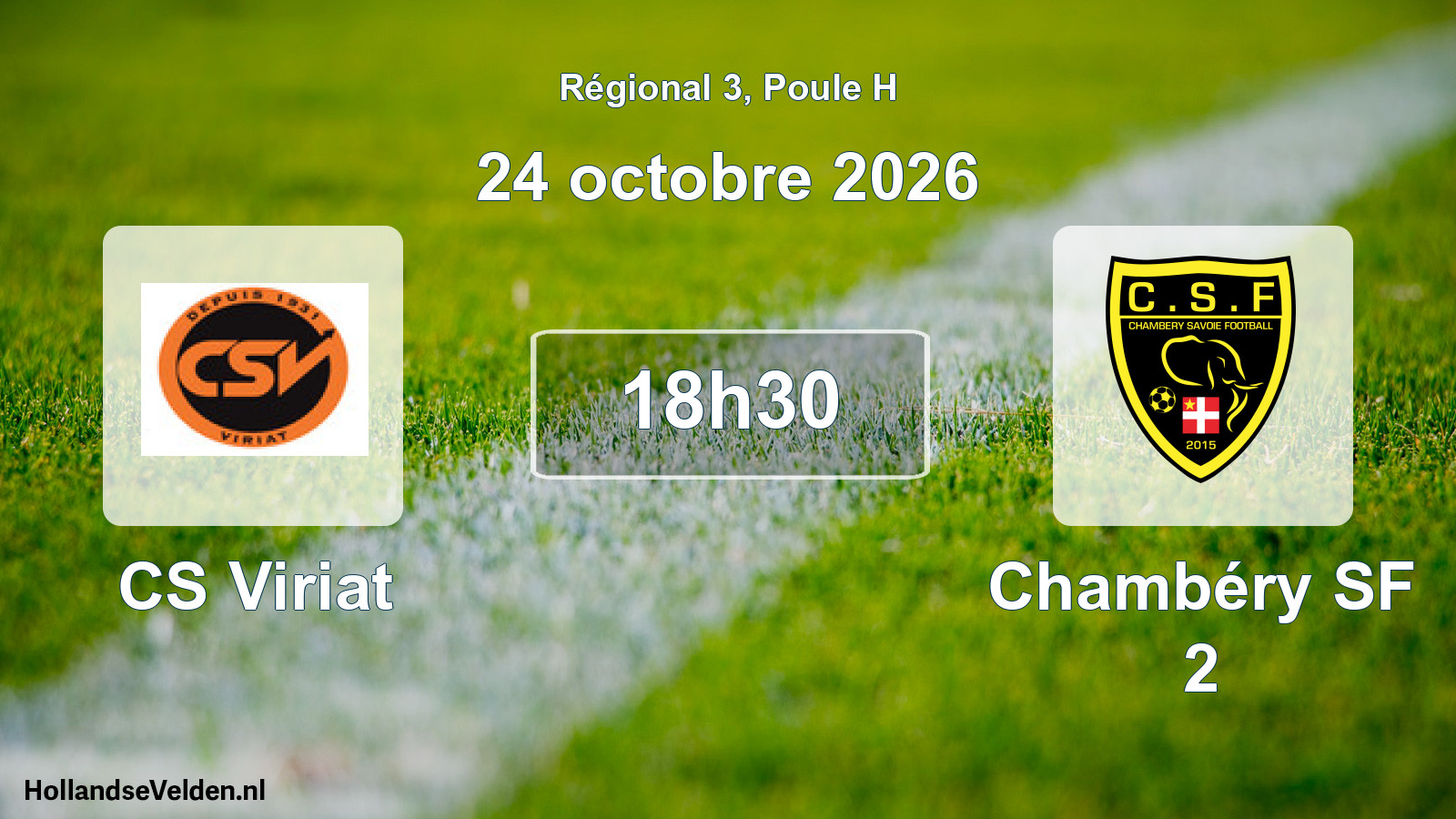 Match programmé: CS Viriat - Chambéry SF 2 (24 octobre 2026)