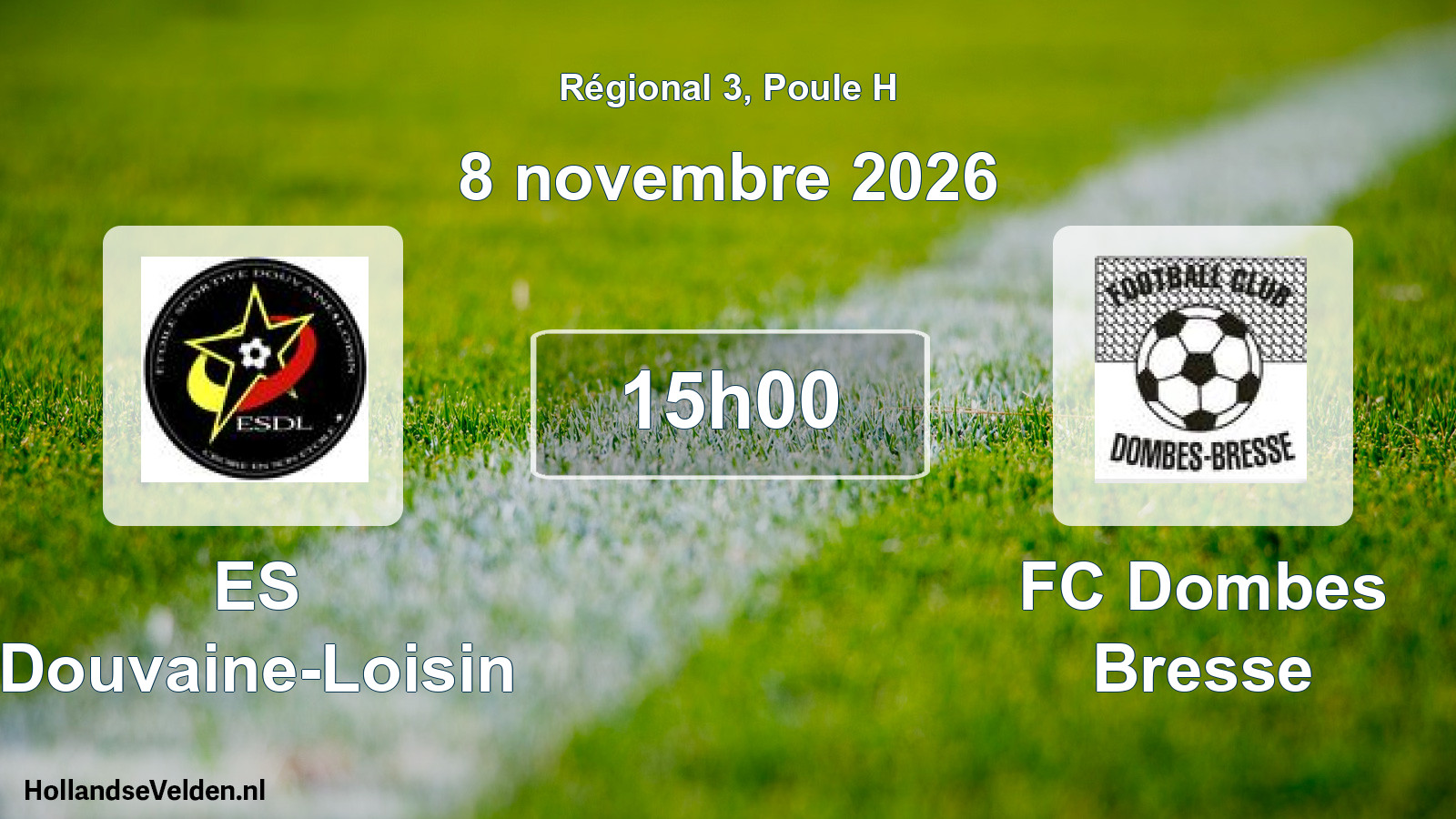 Match programmé: ES Douvaine-Loisin - FC Dombes Bresse (8 novembre 2026)