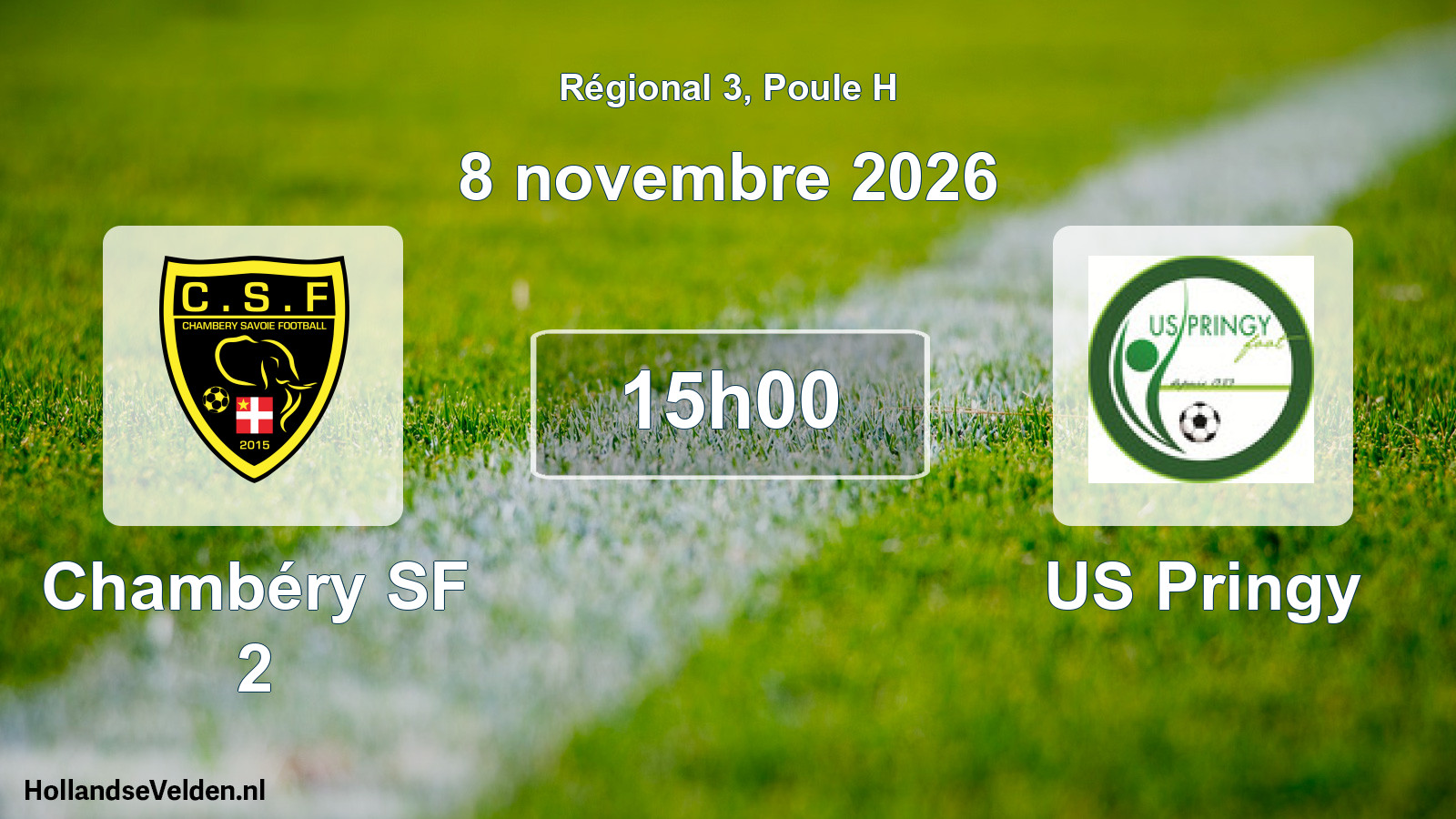 Scheduled Match: Chambéry SF 2 - US Pringy (8 November 2026)