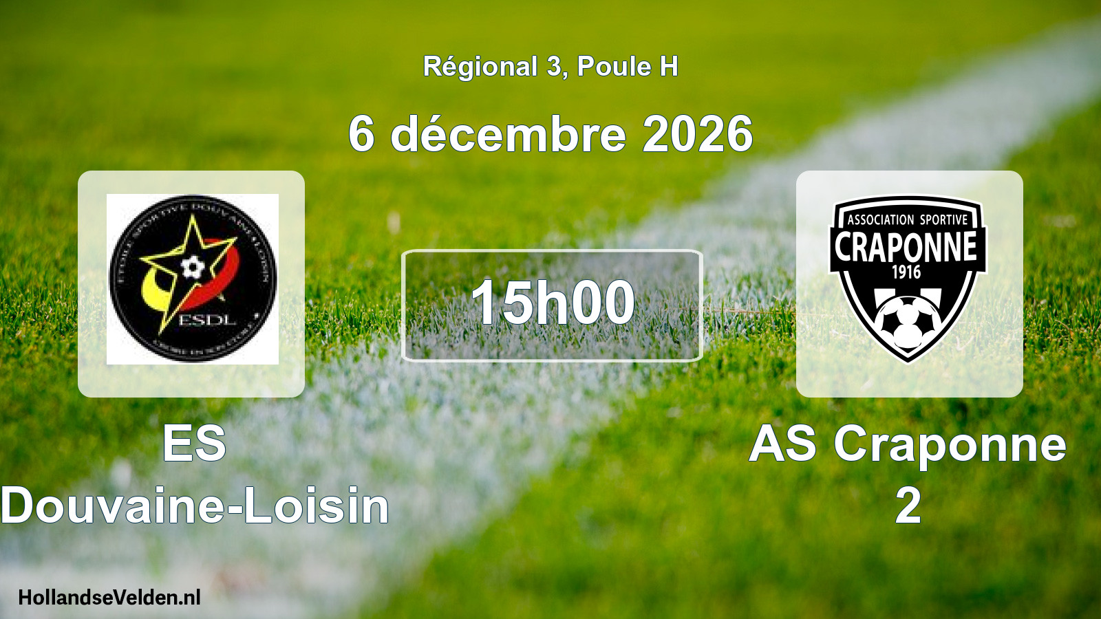 Match programmé: ES Douvaine-Loisin - AS Craponne 2 (6 décembre 2026)