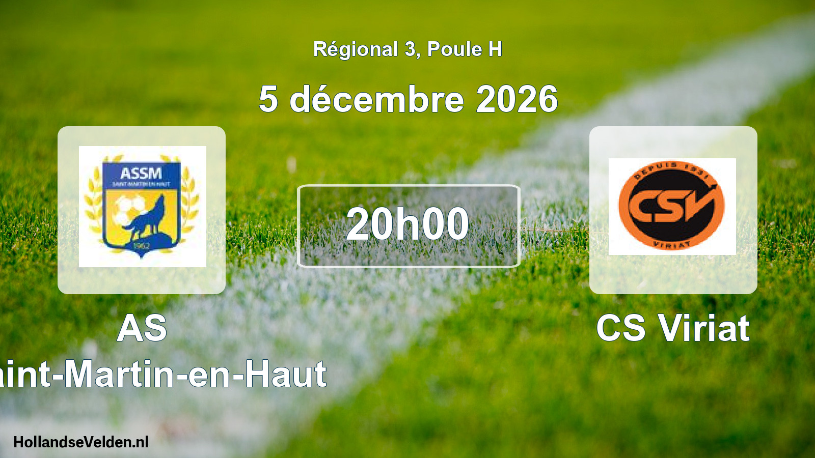 Scheduled Match: AS Saint-Martin-en-Haut - CS Viriat (5 December 2026)