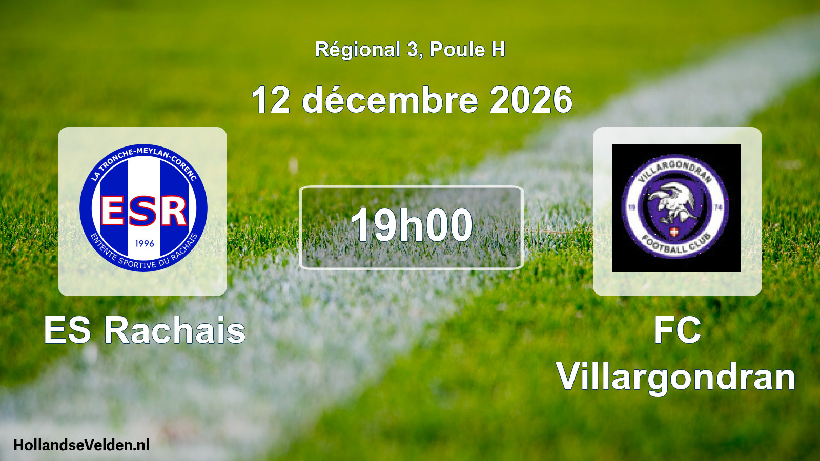 Geplande wedstrijd: ES Rachais - FC Villargondran (12 december 2026)