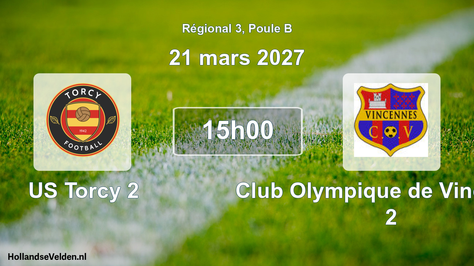 Scheduled Match: US Torcy 2 - Club Olympique de Vincennes 2 (21 March 2027)