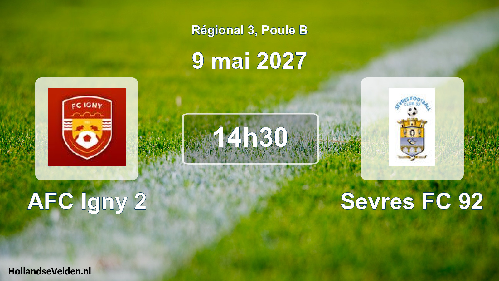 Scheduled Match: AFC Igny 2 - Sevres FC 92 (9 May 2027)