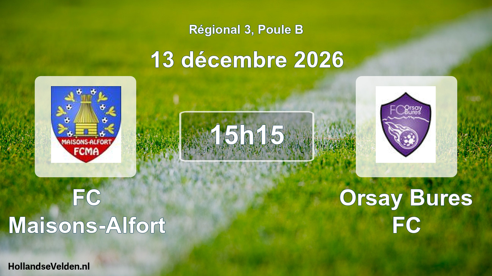 Scheduled Match: FC Maisons-Alfort - Orsay Bures FC (13 December 2026)