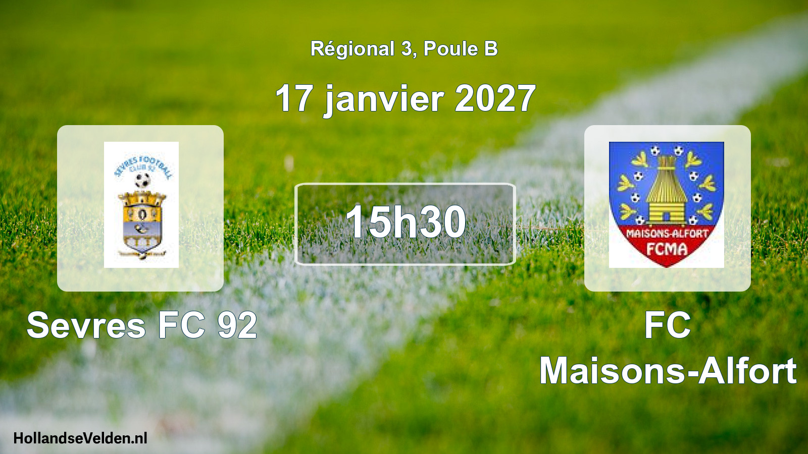 Scheduled Match: Sevres FC 92 - FC Maisons-Alfort (17 January 2027)