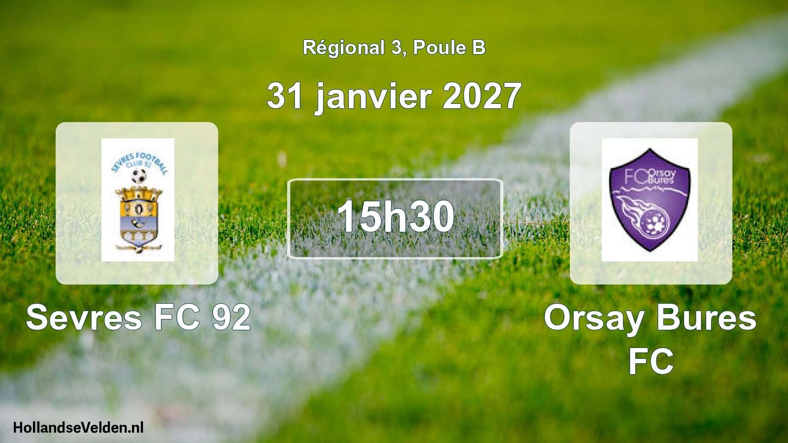 Scheduled Match: Sevres FC 92 - Orsay Bures FC (31 January 2027)