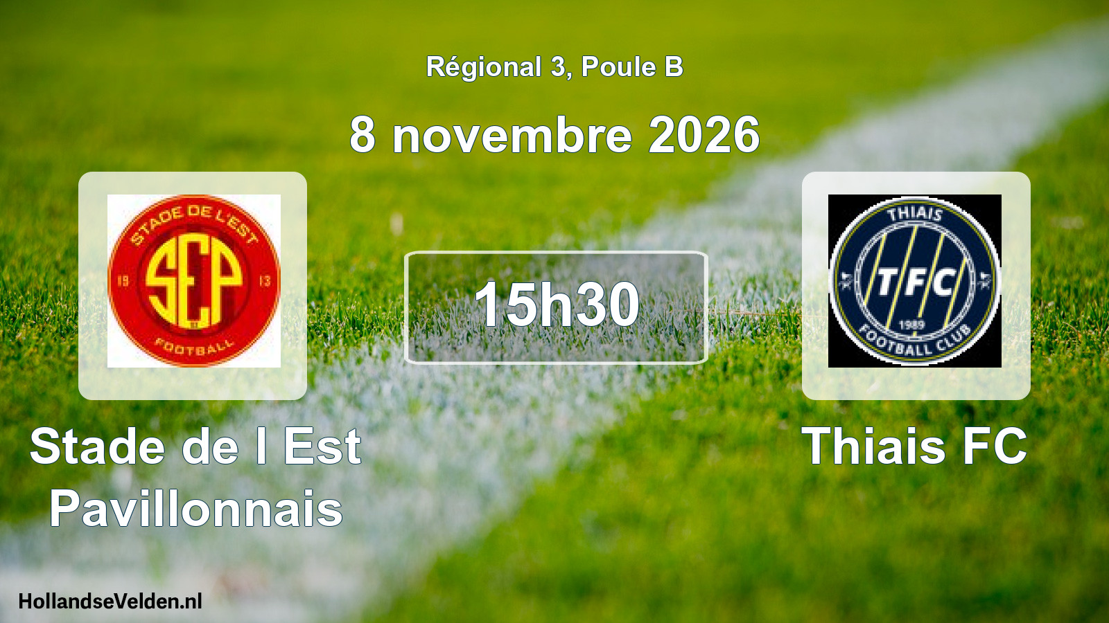 Scheduled Match: Stade de l Est Pavillonnais - Thiais FC (8 November 2026)