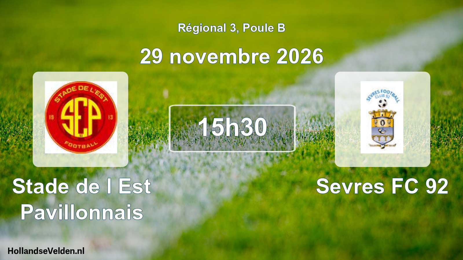 Scheduled Match: Stade de l Est Pavillonnais - Sevres FC 92 (29 November 2026)