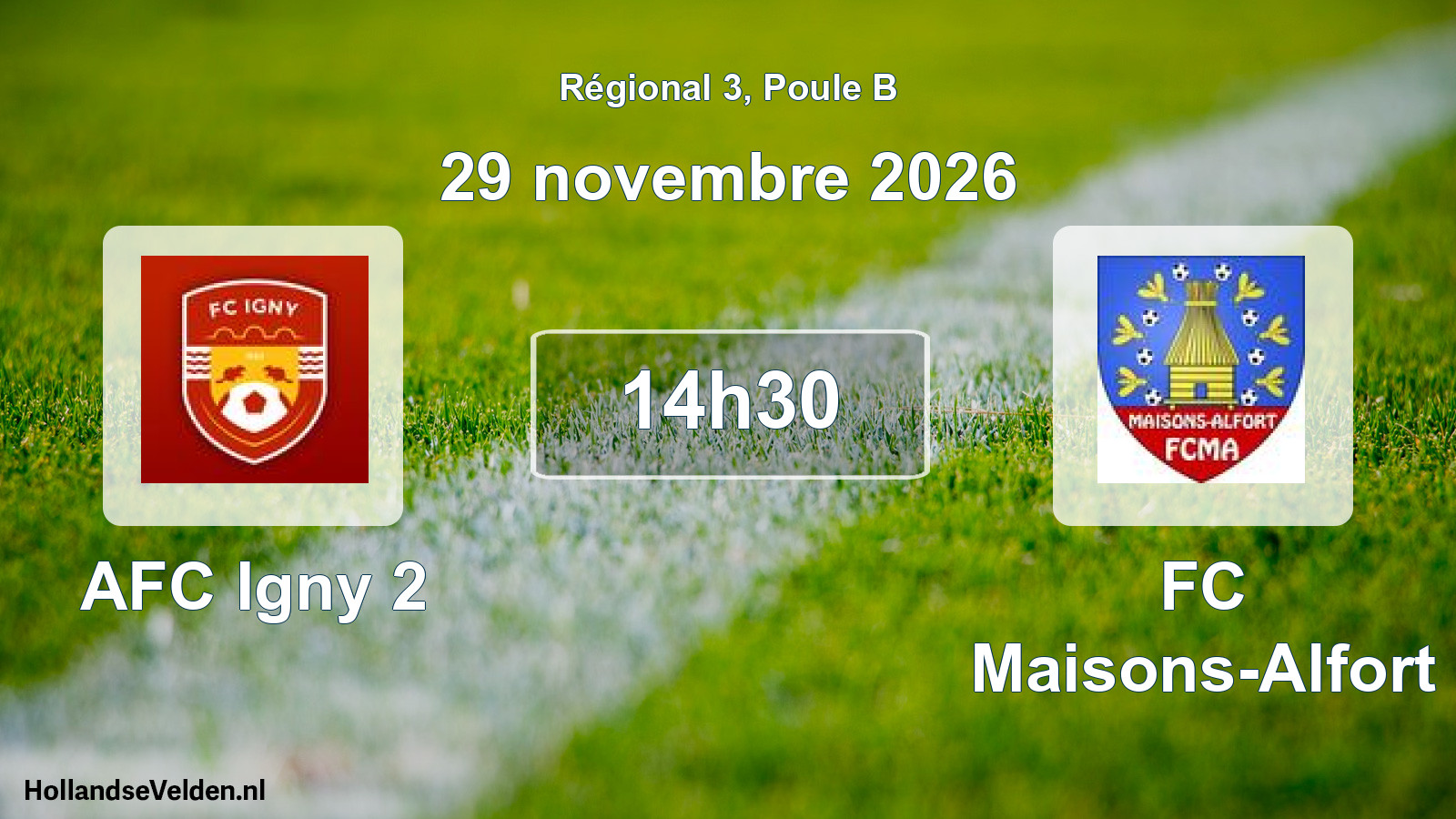 Scheduled Match: AFC Igny 2 - FC Maisons-Alfort (29 November 2026)