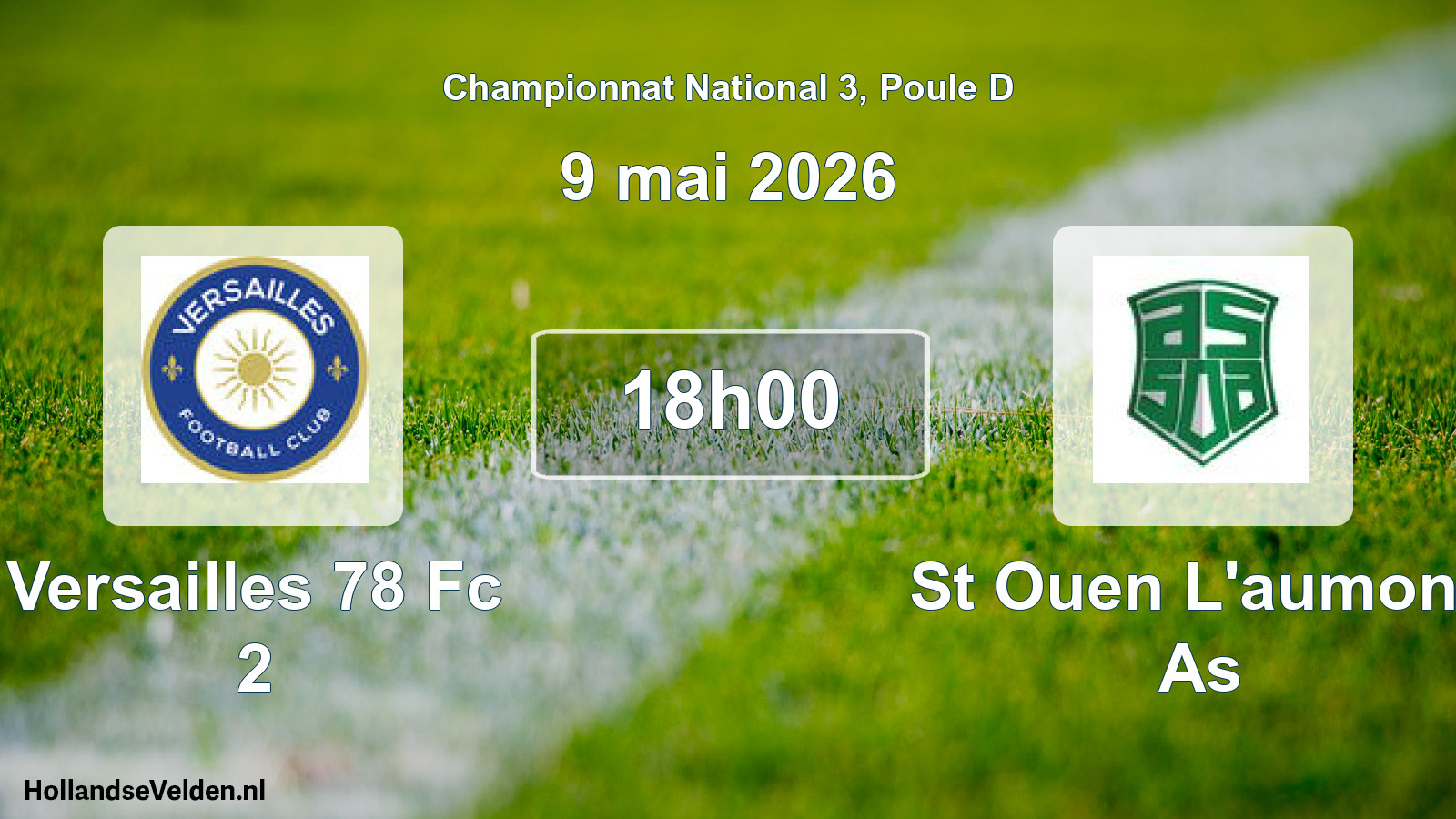 Geplande wedstrijd: Versailles 78 Fc 2 - St Ouen L'aumone As (9 mai 2026)
