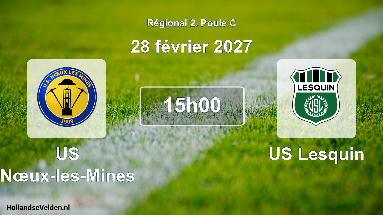 Scheduled Match: US Nœux-les-Mines - US Lesquin (28 February 2027)