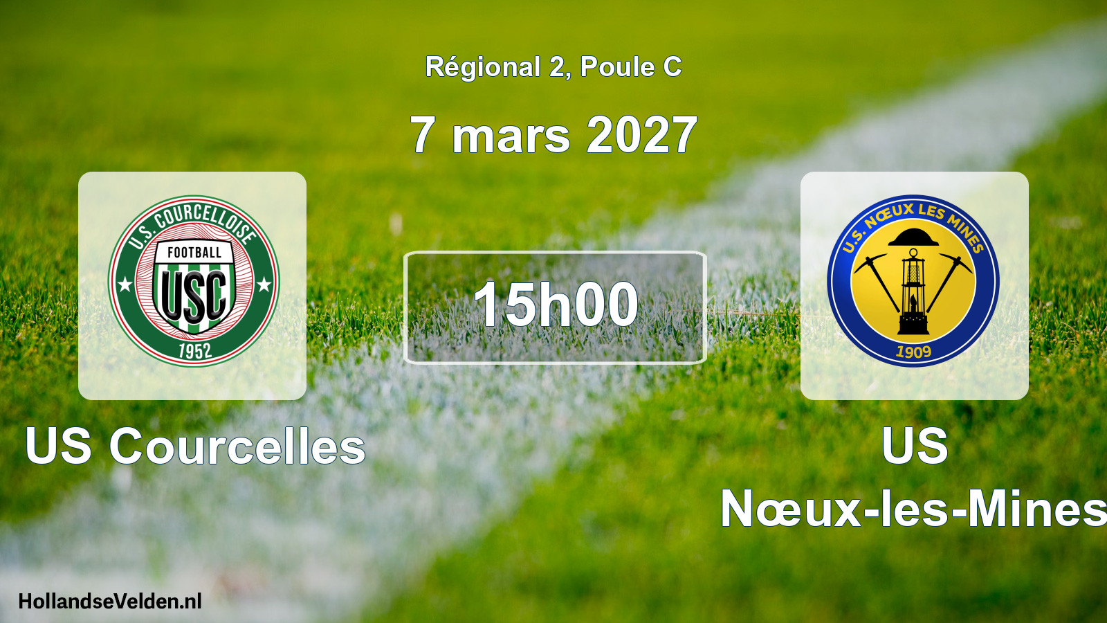 Geplande wedstrijd: US Courcelles - US Nœux-les-Mines (7 maart 2027)