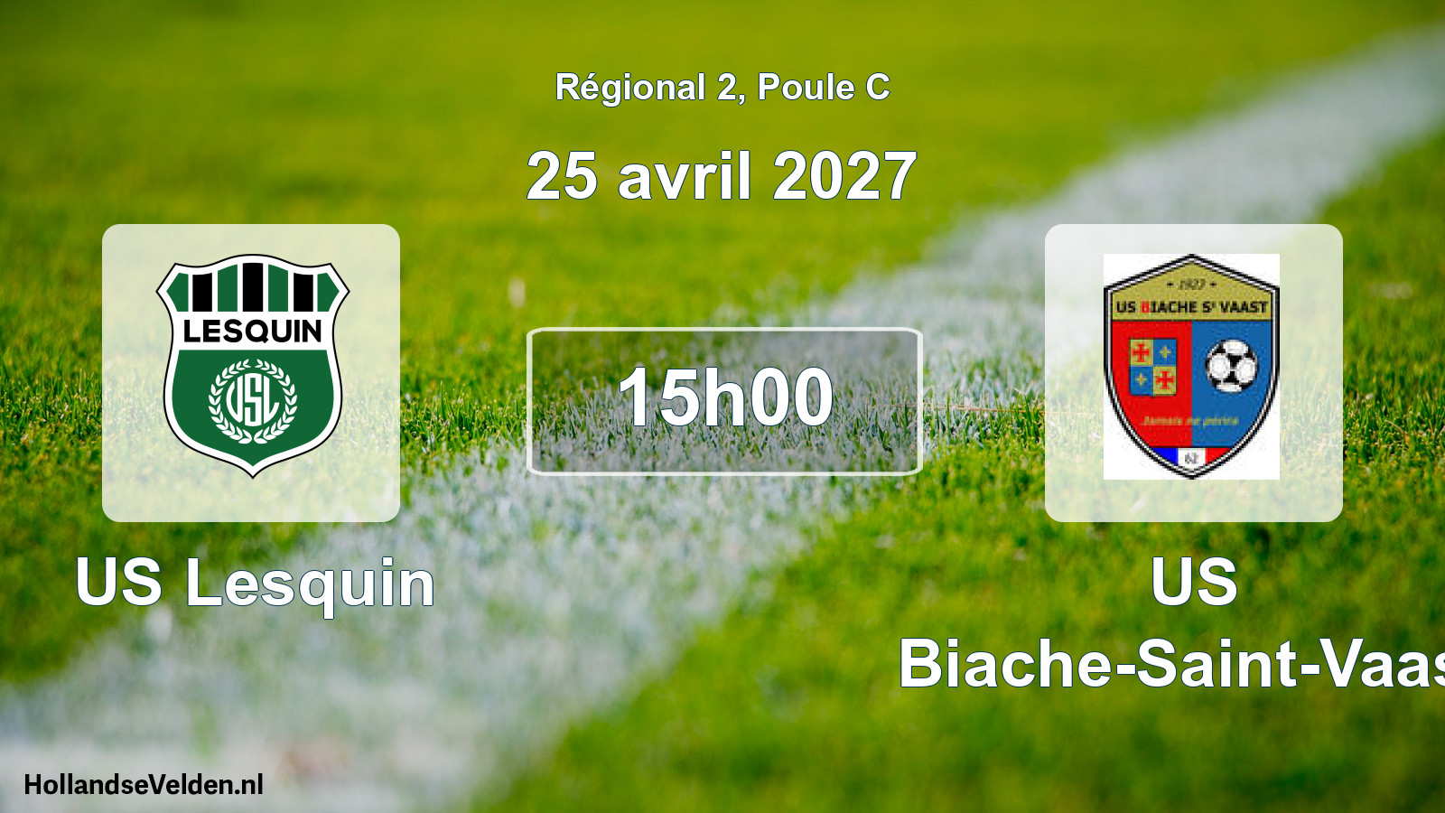 Scheduled Match: US Lesquin - US Biache-Saint-Vaast (25 April 2027)