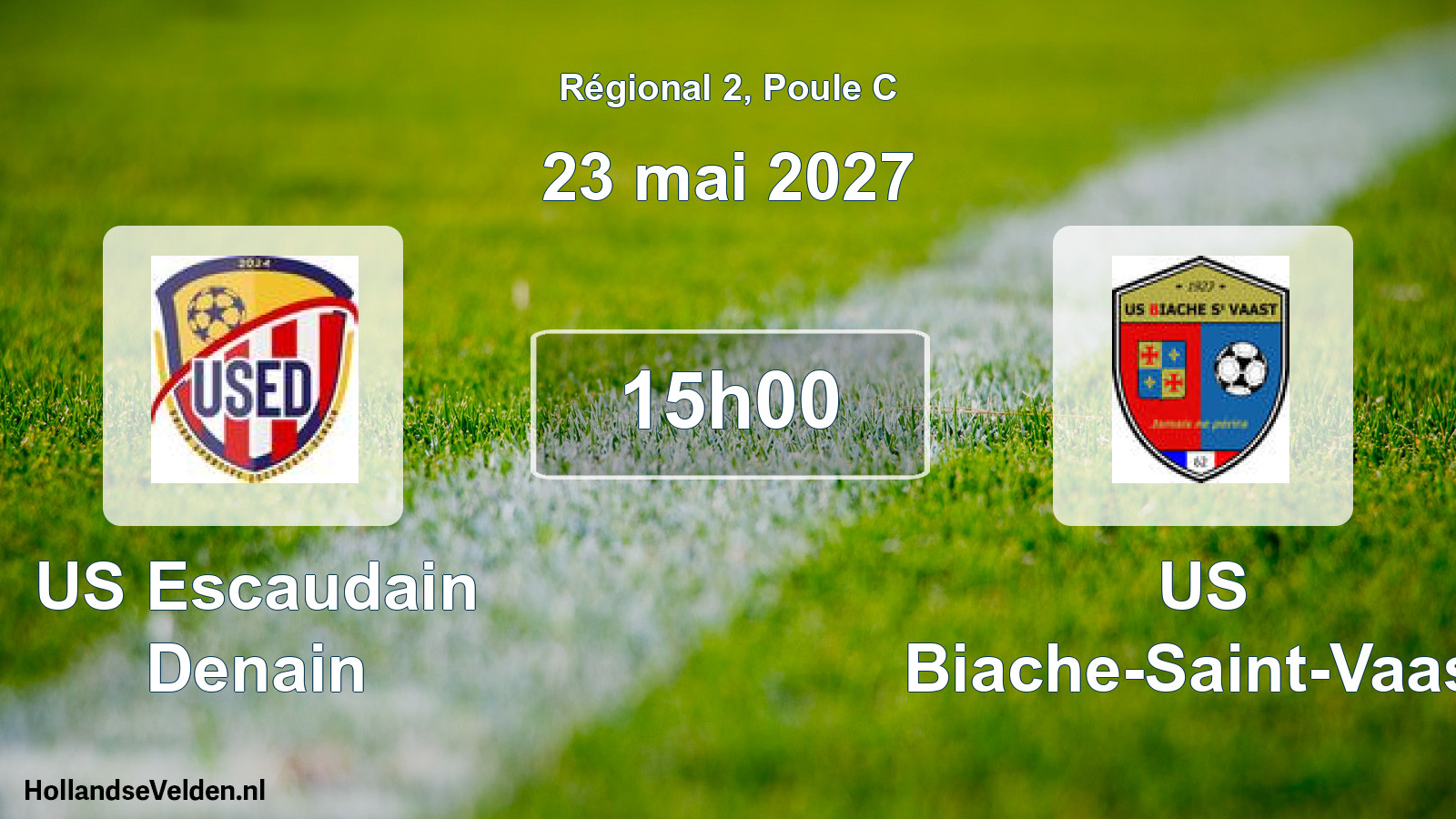 Geplande wedstrijd: US Escaudain Denain - US Biache-Saint-Vaast (23 mei 2027)