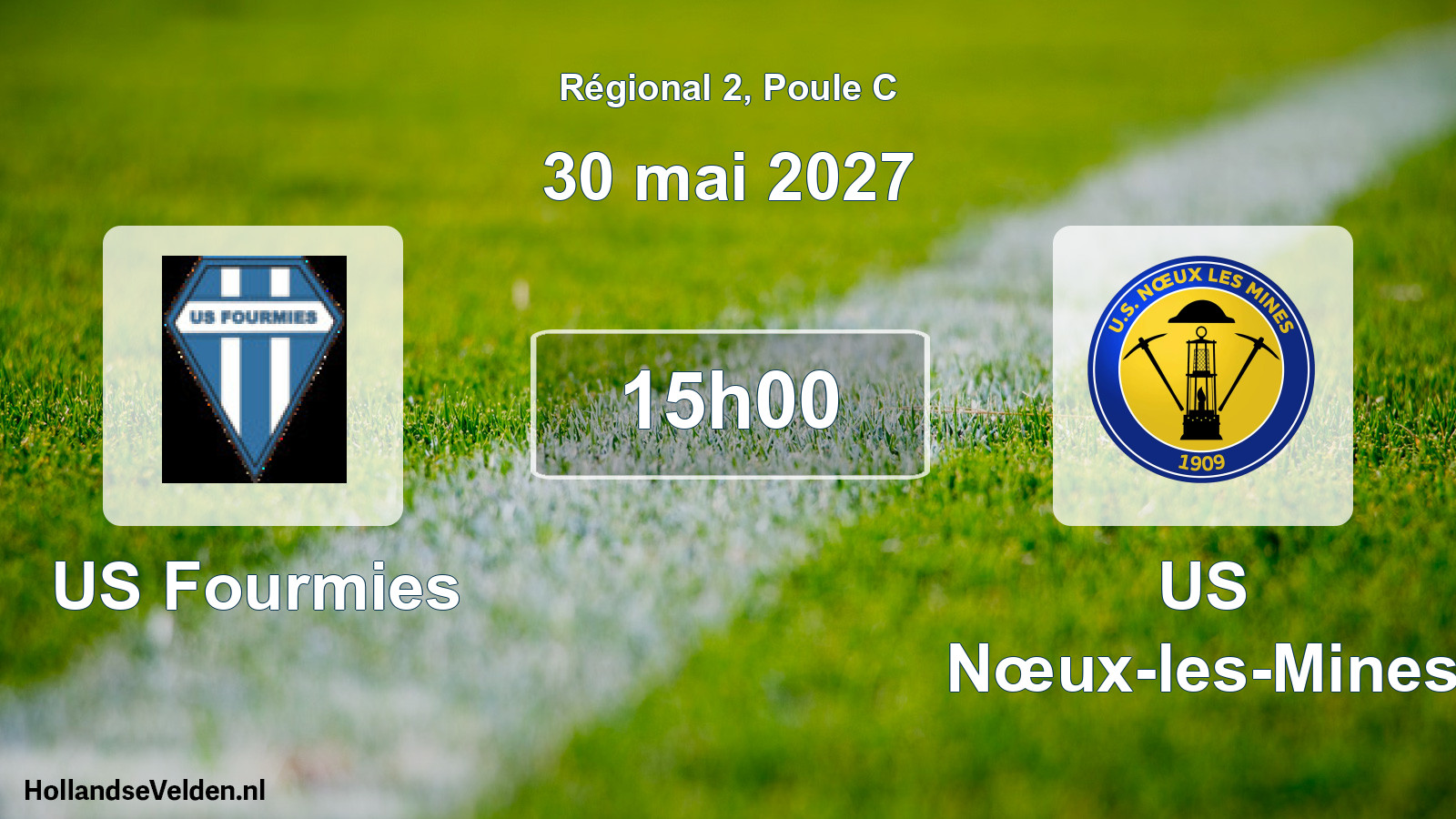Match programmé: US Fourmies - US Nœux-les-Mines (30 mai 2027)