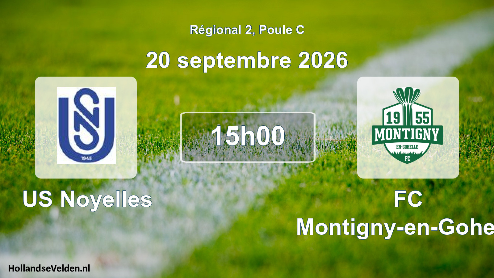 Scheduled Match: US Noyelles - FC Montigny-en-Gohelle (20 September 2026)