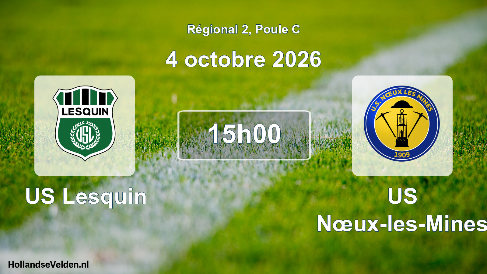 Scheduled Match: US Lesquin - US Nœux-les-Mines (4 October 2026)