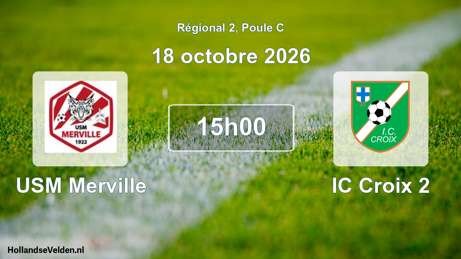 Scheduled Match: USM Merville - IC Croix 2 (18 October 2026)