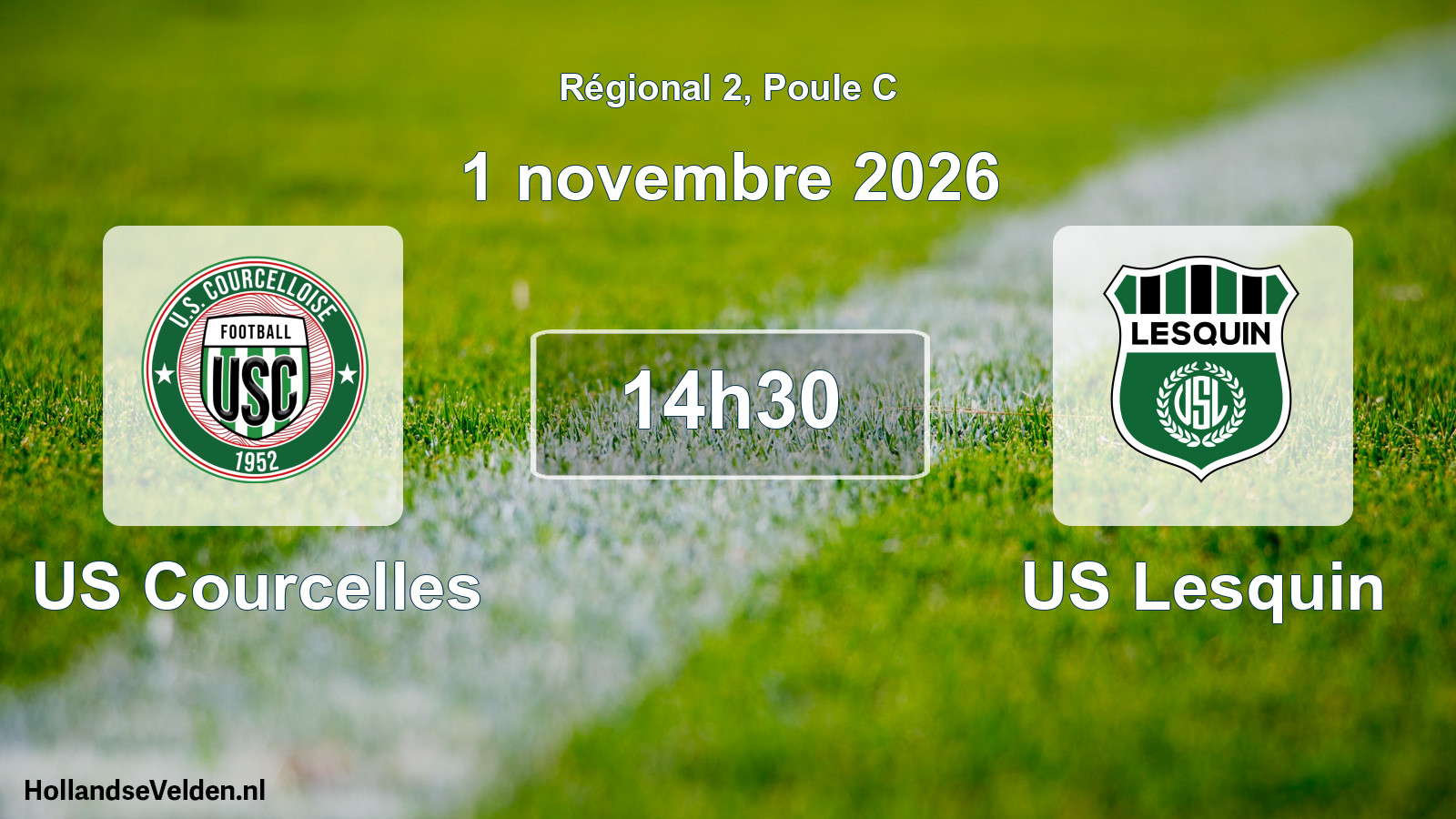 Geplande wedstrijd: US Courcelles - US Lesquin (1 november 2026)