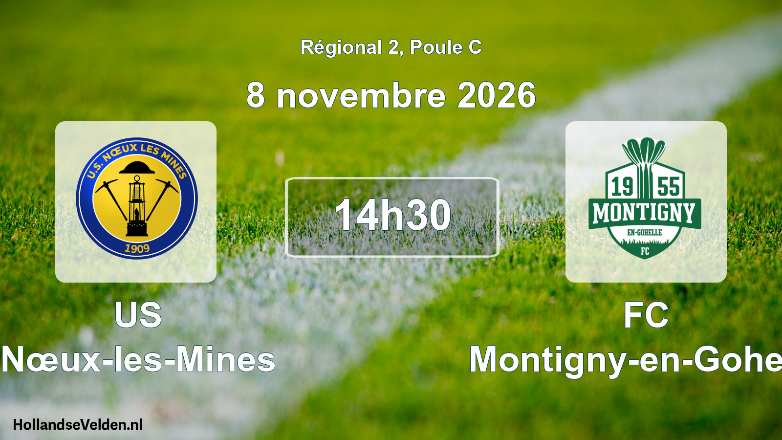 Scheduled Match: US Nœux-les-Mines - FC Montigny-en-Gohelle (8 November 2026)
