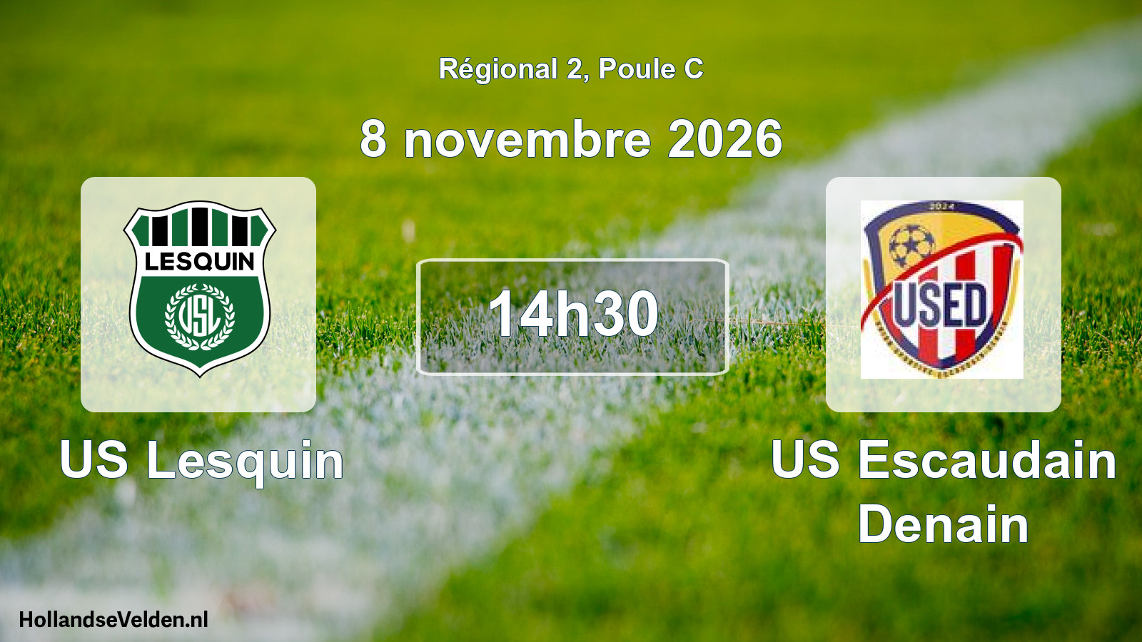 Match programmé: US Lesquin - US Escaudain Denain (8 novembre 2026)