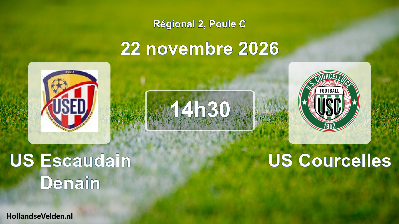 Scheduled Match: US Escaudain Denain - US Courcelles (22 November 2026)