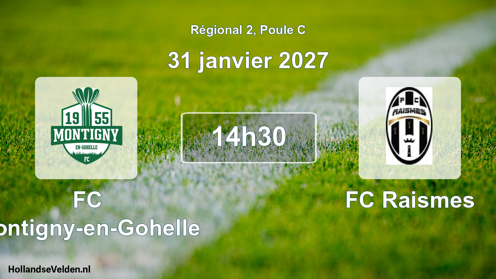 Scheduled Match: FC Montigny-en-Gohelle - FC Raismes (31 January 2027)