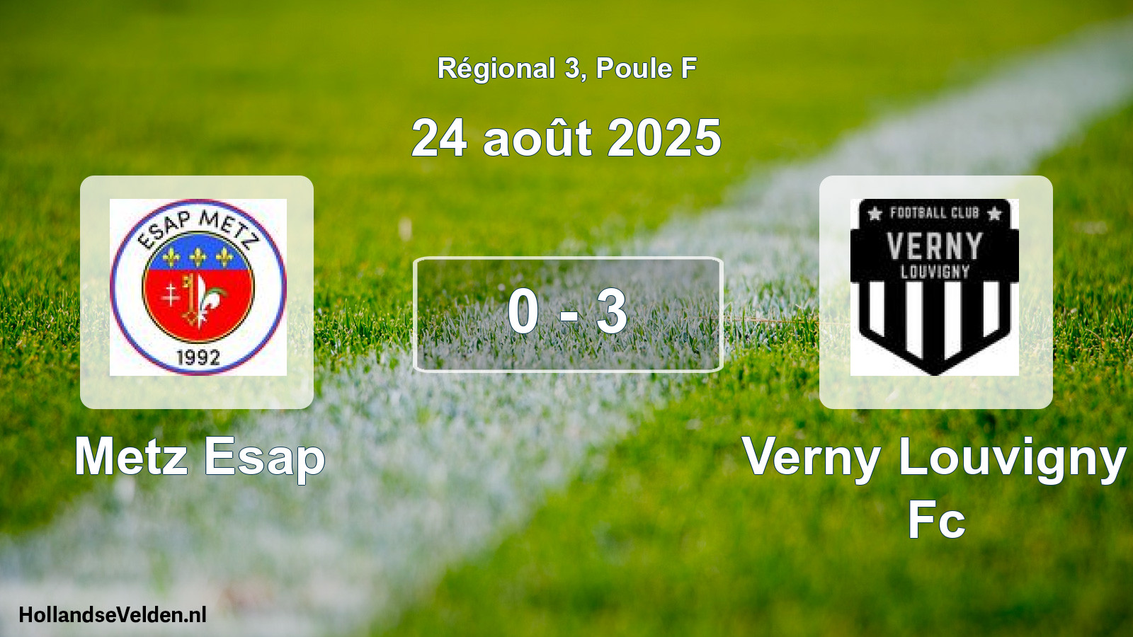 Total number of matches played: Metz Esap - Verny Louvigny Fc 0 - 3 (24 August 2025)