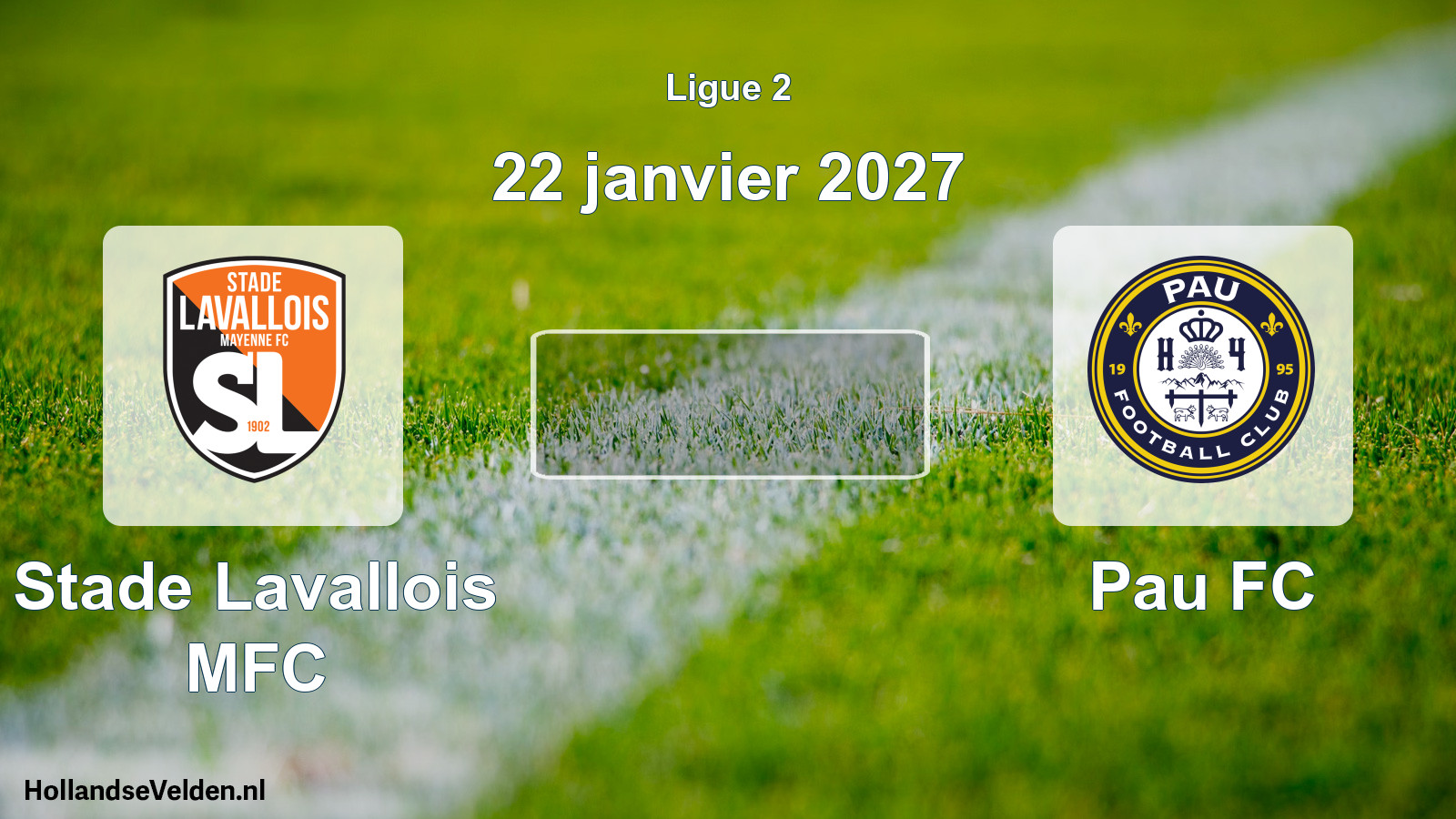 Match programmé: Stade Lavallois MFC - Pau FC (22 janvier 2027)