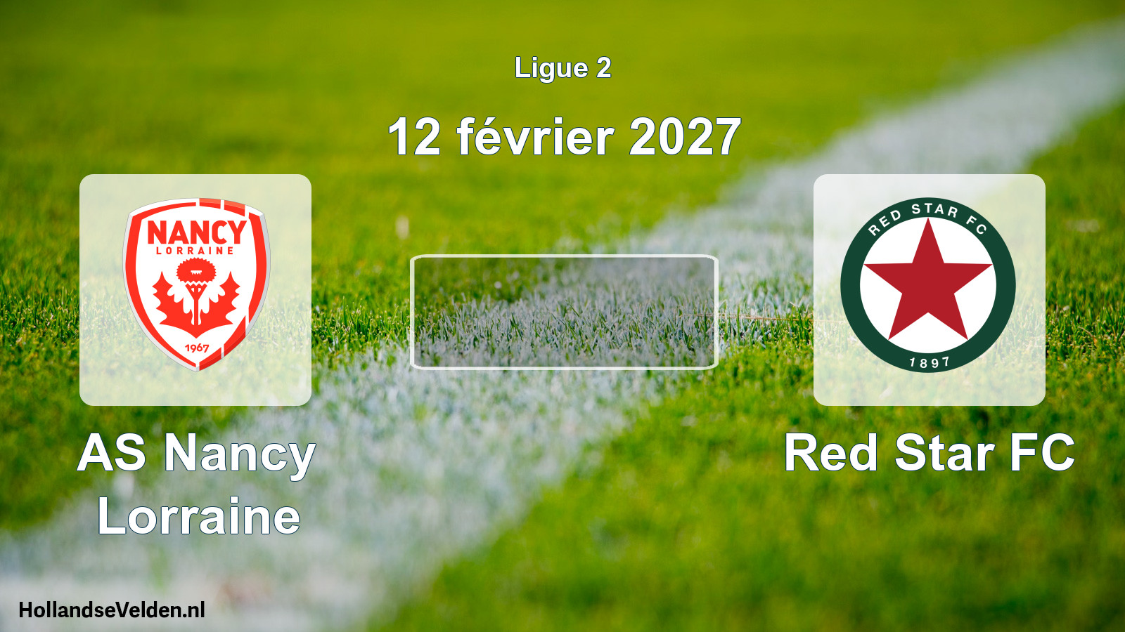 Match programmé: AS Nancy Lorraine - Red Star FC (12 février 2027)