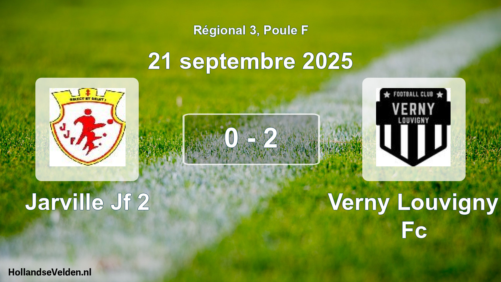 Gespeelde wedstrijd: Jarville Jf 2 - Verny Louvigny Fc 0 - 2 (21 septembre 2025)