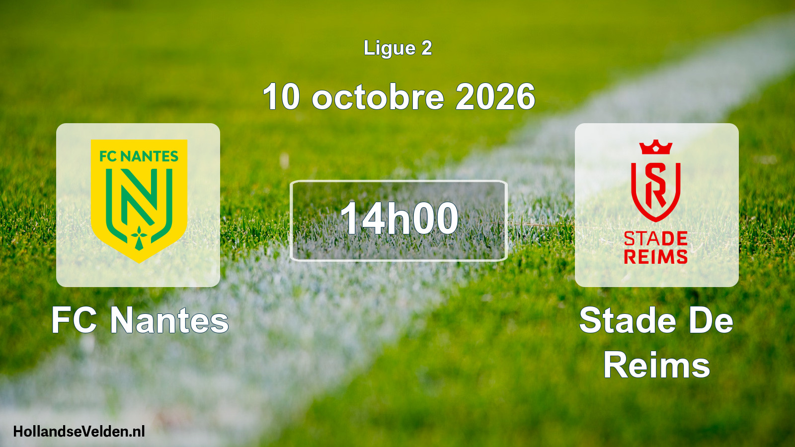 Match programmé: FC Nantes - Stade De Reims (10 octobre 2026)