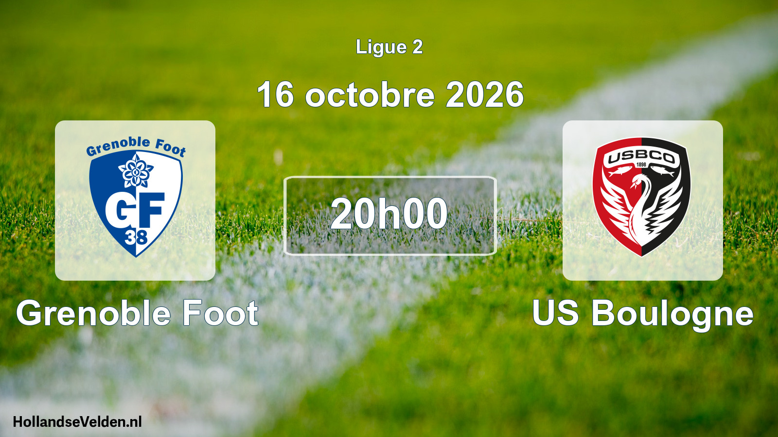 Match programmé: Grenoble Foot - US Boulogne (16 octobre 2026)
