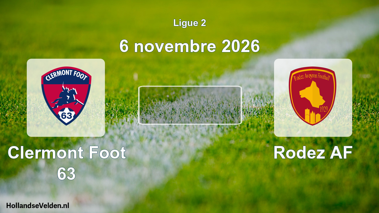 Match programmé: Clermont Foot 63 - Rodez AF (6 novembre 2026)
