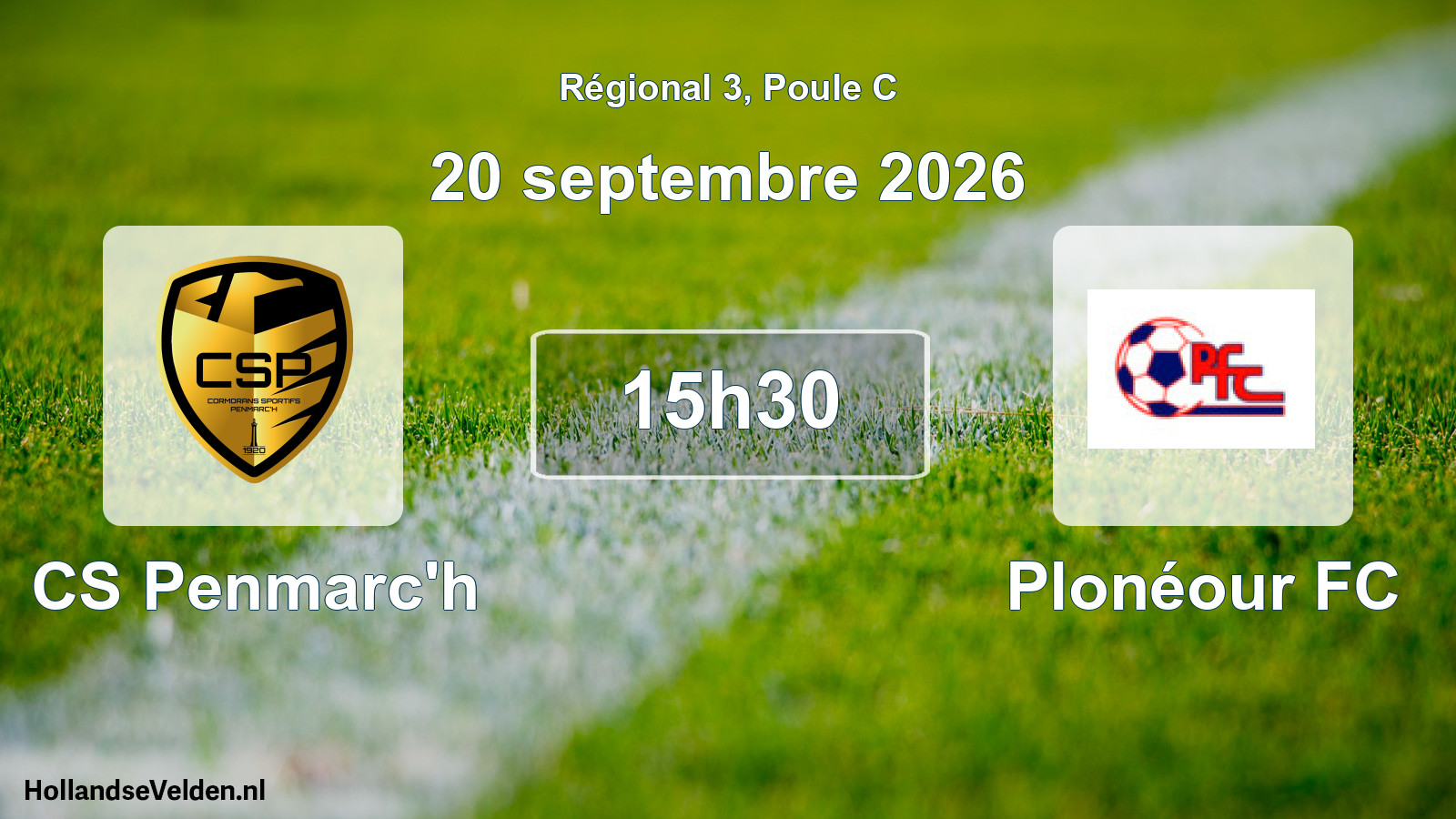 Match programmé: CS Penmarc'h - Plonéour FC (20 septembre 2026)