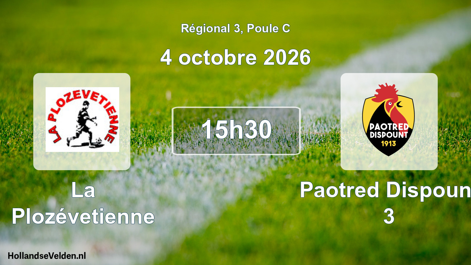 Scheduled Match: La Plozévetienne - Paotred Dispount 3 (4 October 2026)