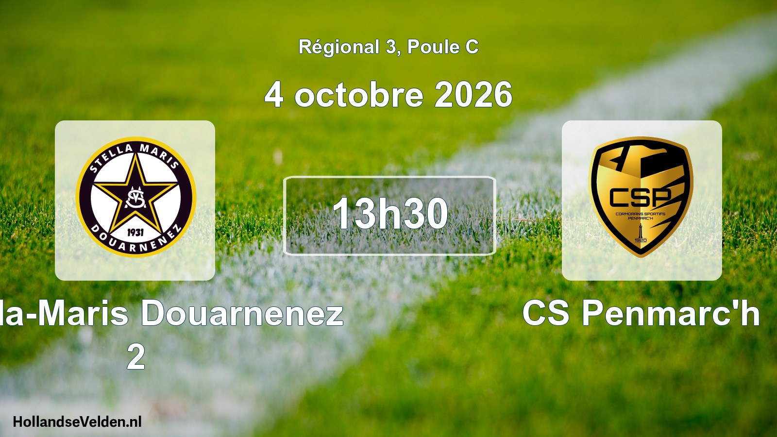 Match programmé: Stella-Maris Douarnenez 2 - CS Penmarc'h (4 octobre 2026)